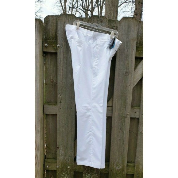 Nike Golf Dri-Fit Pants 38 x 32 Slim Fit White Tour Performance 639783 - Picture 2 of 6